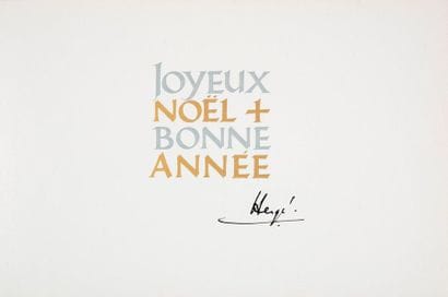 HERGÉ
Carte de Voeux 1963 : Reproduction...