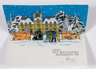 HERGÉ
Carte de Voeux 1966 : Tintin et ses...