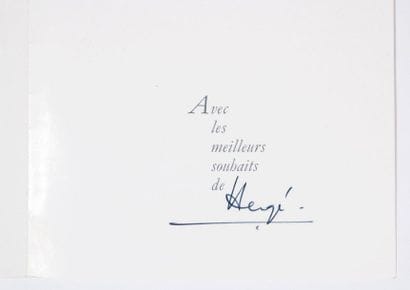 HERGÉ
Carte de Voeux 1967 : Enluminure moyenâgeuse....