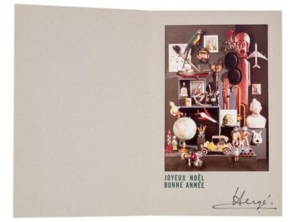 HERGÉ
Carte de Voeux 1969 : Le musée imaginaire...