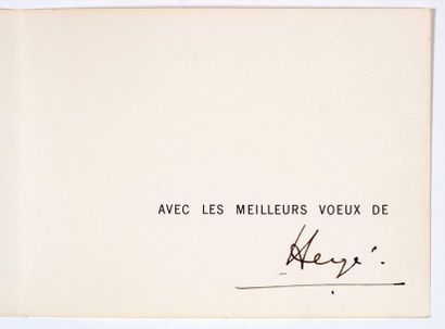 HERGÉ
Carte de Voeux 1971 : Tintin, Milou,...
