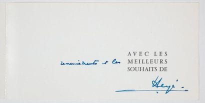 HERGÉ
Carte de Voeux 1974 : Série de strips...