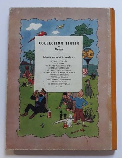 Tintin au Congo
Edition originale dos jaune,...