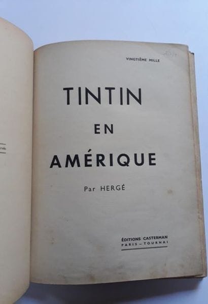 Tintin N&B - en Amérique
1ère édition Casterman...