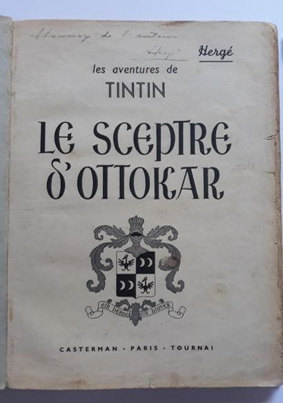 Hergé - dédicace
Tintin N&B Le sceptre d'Ottokar...