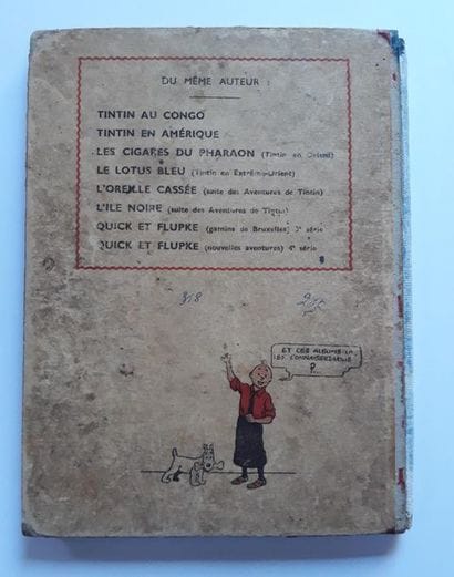 Hergé - dédicace
Tintin N&B Le sceptre d'Ottokar...