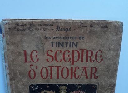 Hergé - dédicace
Tintin N&B Le sceptre d'Ottokar...