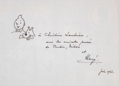 Hergé - dédicace
Les bijoux de la Castafiore,...