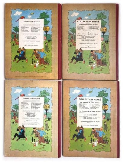 TINTIN
ensemble de 4 albums : Objectif Lune...