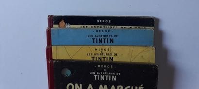 TINTIN
ensemble de 4 albums : Objectif Lune...