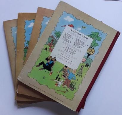 TINTIN
ensemble de 4 albums : Objectif Lune...