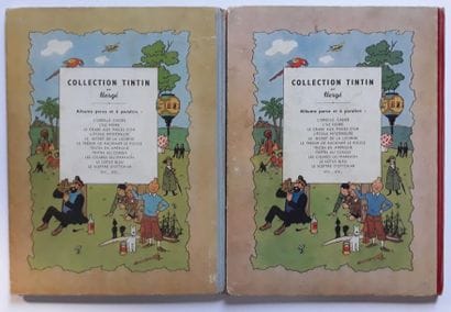 TINTIN
ensemble de 2 albums : L'Ile noire...