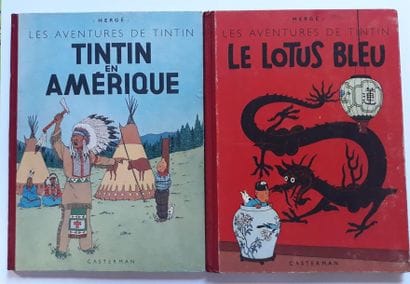 TINTIN
ensemble de 2 albums : Le Lotus Bleu...