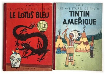 TINTIN
ensemble de 2 albums : Le Lotus Bleu...