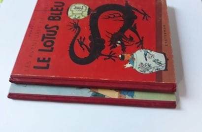 TINTIN
ensemble de 2 albums : Le Lotus Bleu...