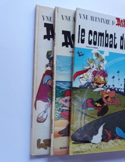 Astérix 
ensemble de 3 albums : Le combat...