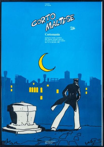 HUGO PRATT
affiche : Rarissime affiche réalisée...
