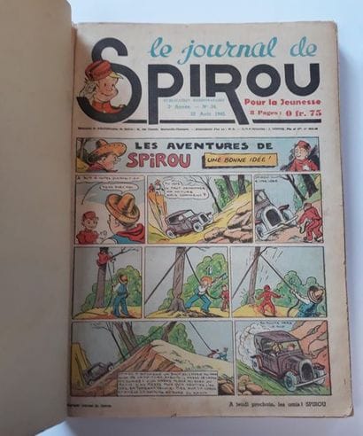 Spirou 7
Reliure éditeur en bon état.