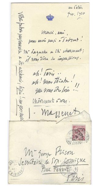 MASSENET, Jules (1842-1912), compositeur.
26...
