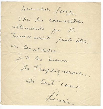 SURRÉALISME.
Autograph manuscript and 2 letters...