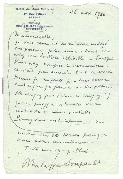 SOUPAULT, Philippe (1897-1990), écrivain,...