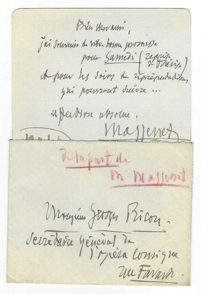 MASSENET, Jules (1842-1912), compositeur.
26...
