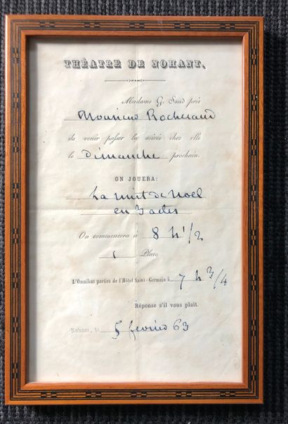 SAND George (1804-1876), romancière.
2 framed...