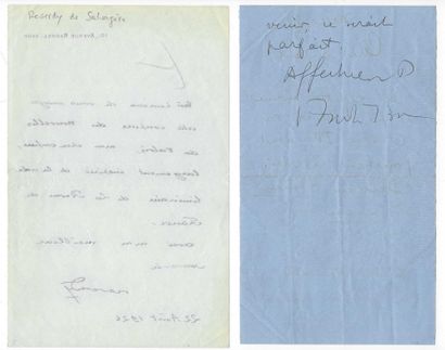 SURRÉALISME.
Autograph manuscript and 2 letters...