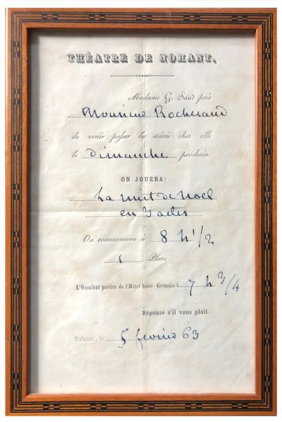 SAND George (1804-1876), romancière.
2 framed...