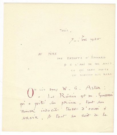 SUARÈS, André (1868-1948), poète et écrivain...