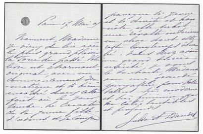 DAUDET, Julia (1844-1940), femme de lettres,...