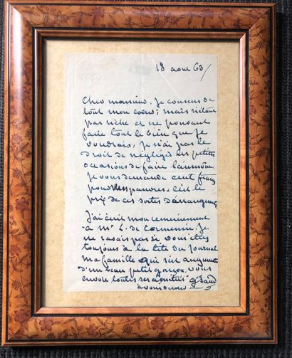 SAND George (1804-1876), romancière.
2 framed...