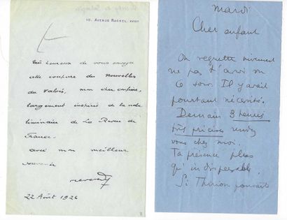 SURRÉALISME.
Autograph manuscript and 2 letters...