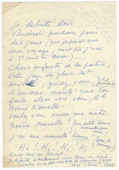 TRENET, Charles (1913-2001), auteur-compositeur...