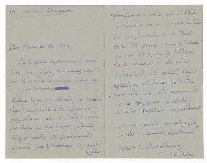MONTESQUIOU, Robert de (1855-1921), homme...
