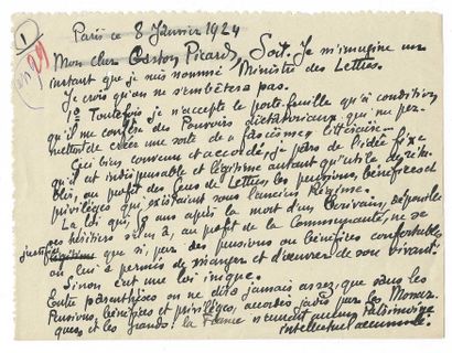 RICTUS, Jehan (1867-1933), poète français.
L.A.S....