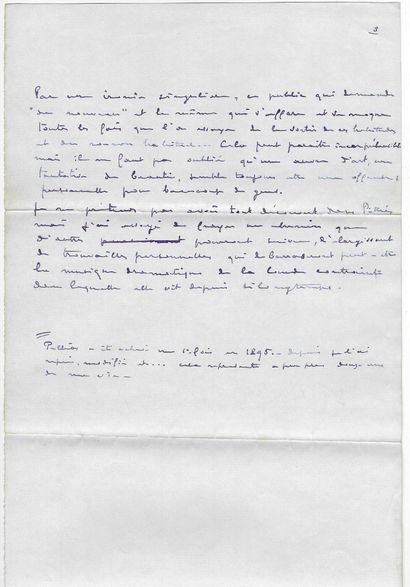 DEBUSSY, Claude (1862-1918), compositeur.

Autograph...