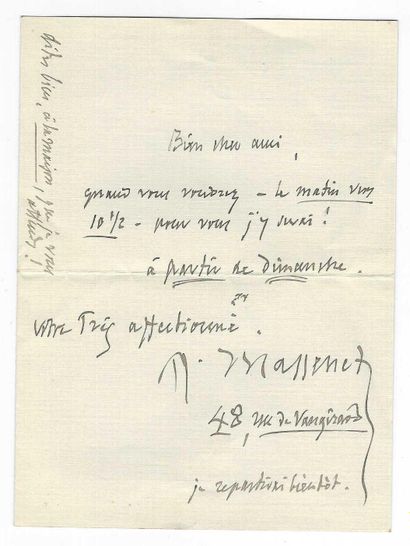 MASSENET, Jules (1842-1912), compositeur.
26...