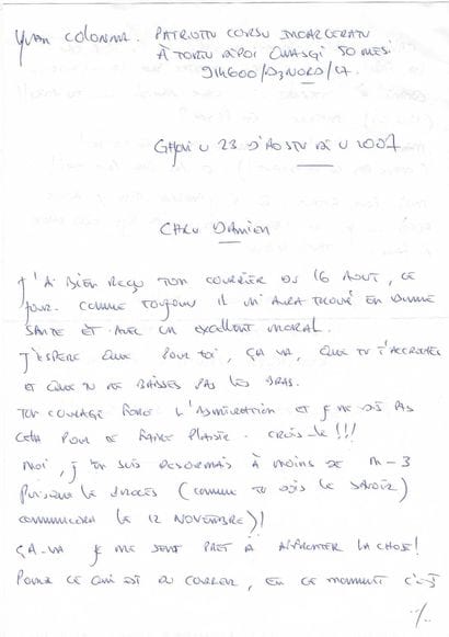COLONNA, Yvan (né en 1960). Militant indépendantiste...