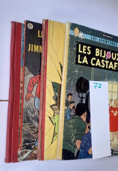 Tintin/divers – Ensemble de 4 albums : Espadon...