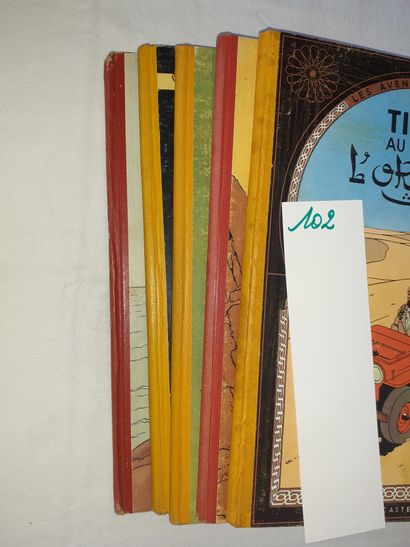 Tintin – Ensemble de 5 albums : Ile (B26),...
