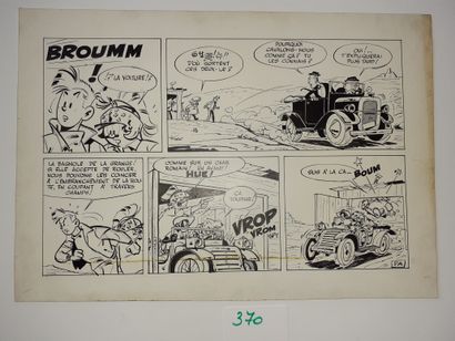 Greg – Dessin original : Demi planche avec...