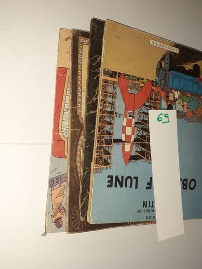 Tintin - Ensemble de 4 albums : Objectif...