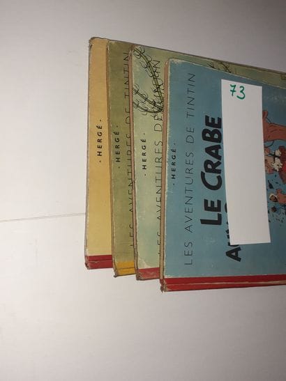 Tintin - Ensemble de 4 albums : Crabe (B3),...