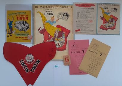Tintin - Ensemble de 7 documents : Chapeau,...