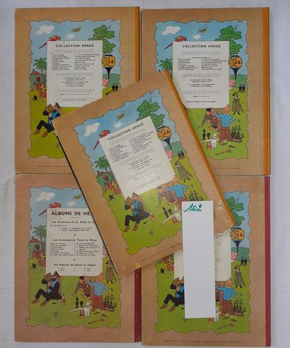 Tintin – Ensemble de 5 albums : Ile (B26),...