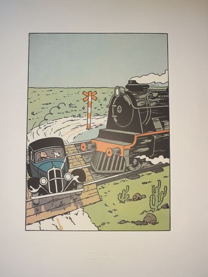Tintin Affiches : Ensemble de 8 fac-similés,...