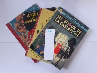 Tintin/divers – Ensemble de 4 albums : Espadon...
