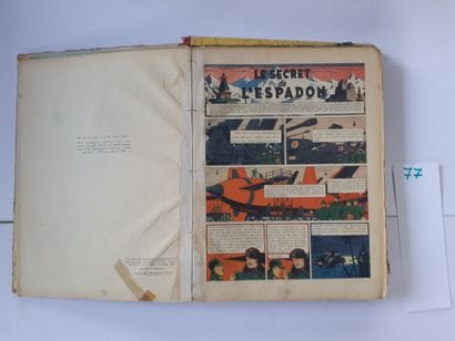 Tintin/divers – Ensemble de 4 albums : Espadon...