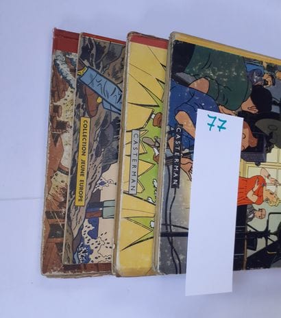 Tintin/divers – Ensemble de 4 albums : Espadon...